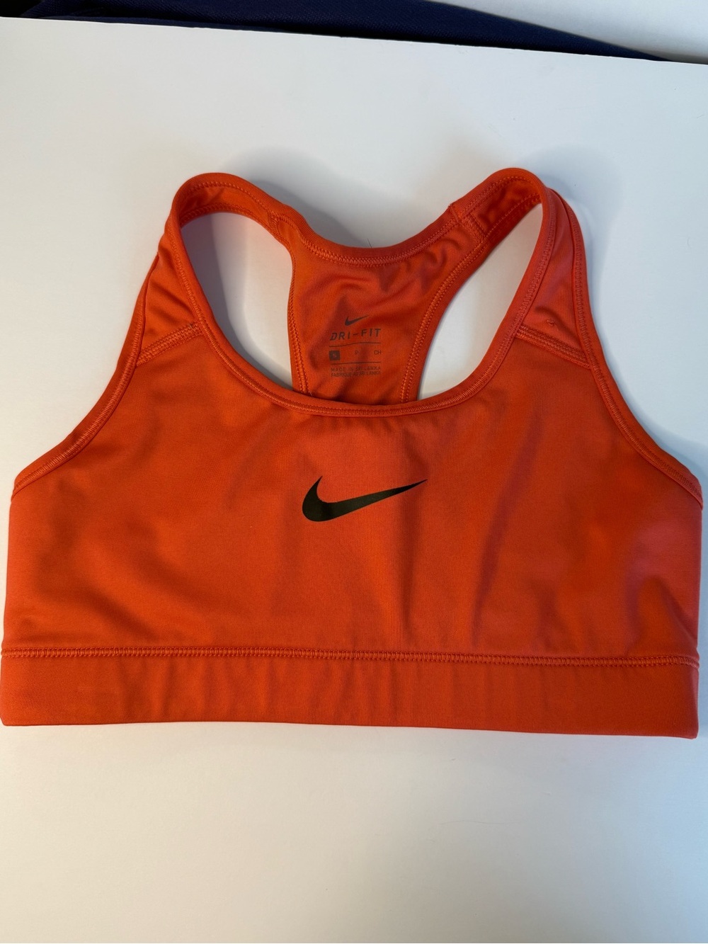 Nike Dri-FIT Orange Racerback Sports Bra Women’s Small